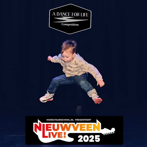 Digifoto's set 5 stuks van a dance for life of Nieuwveen live